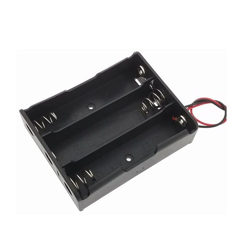 3lü 18650 Pil Yuvası 3 Kanal Kablolu Lityum İyon Pil Yuvası