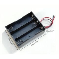 3lü 18650 Pil Yuvası 3 Kanal Kablolu Lityum İyon Pil Yuvası