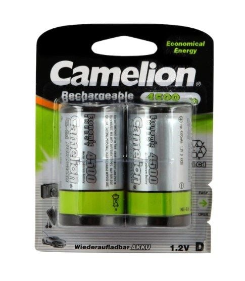 Camelion 2500 mAh Blister D Boy Ni-MH Şarj Edilebilir Pil 2'li