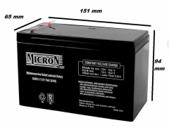 12V 7 AH  MICRON KURU BAKIMSIZ AKÜ