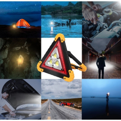 Işıklı Üçgen Reflektör Led Projektör Acil Durum Feneri Flaşör