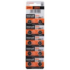 MAXELL  LR44(AG13) DÜĞME PİL  10 ADET YENİ TARİH 12-2023