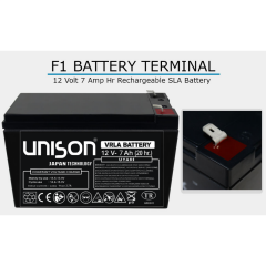 12V 7 Ah  UNISON KURU BAKIMSIZ AKÜ