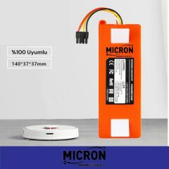 Xiaomi Mi Vacuum Robotics Roborock S50 S51 S52 S55 T60 T65 E20 E25 E35, Uyumlu 14.4v 5.2 Ah  Li-ion