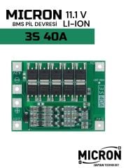 3S 40A 11.1v-  12.6v Pil Koruma  Devresi 18650 Lityum Li-ion Batarya Standart  devresi