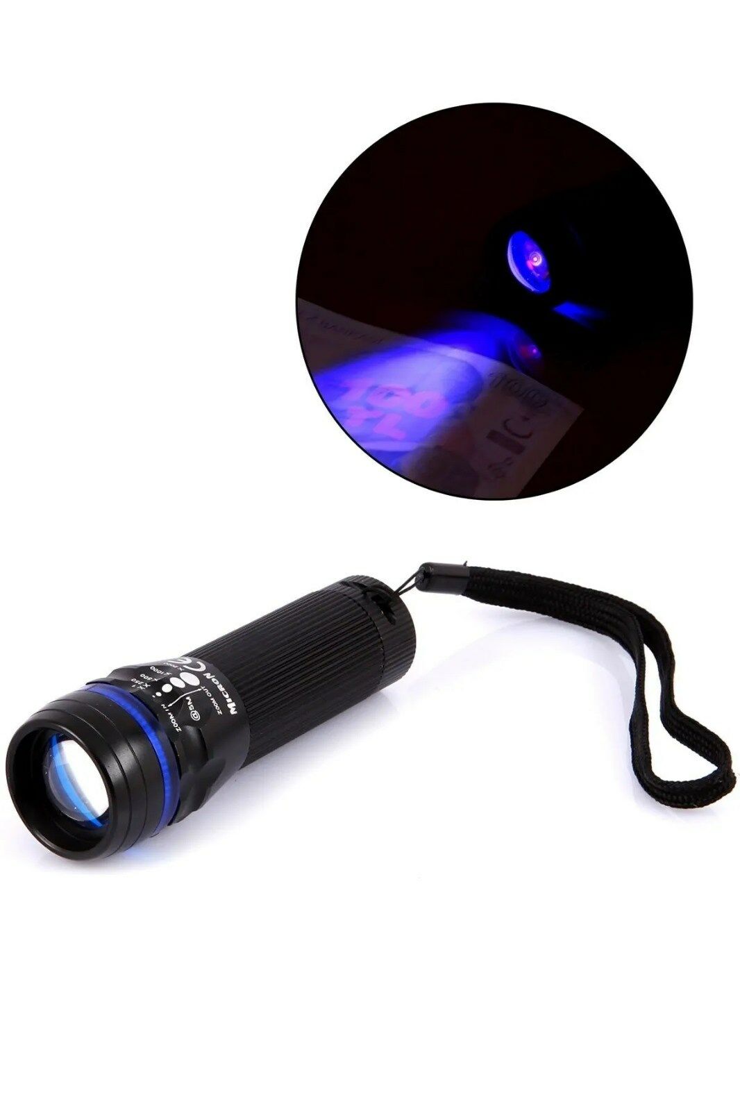 Para Kontrol Feneri Mıcron 3w  UV Mor Led Blb Para,  Kıymetli Evrak, Hayvan Lekesi  alüminyum Fener