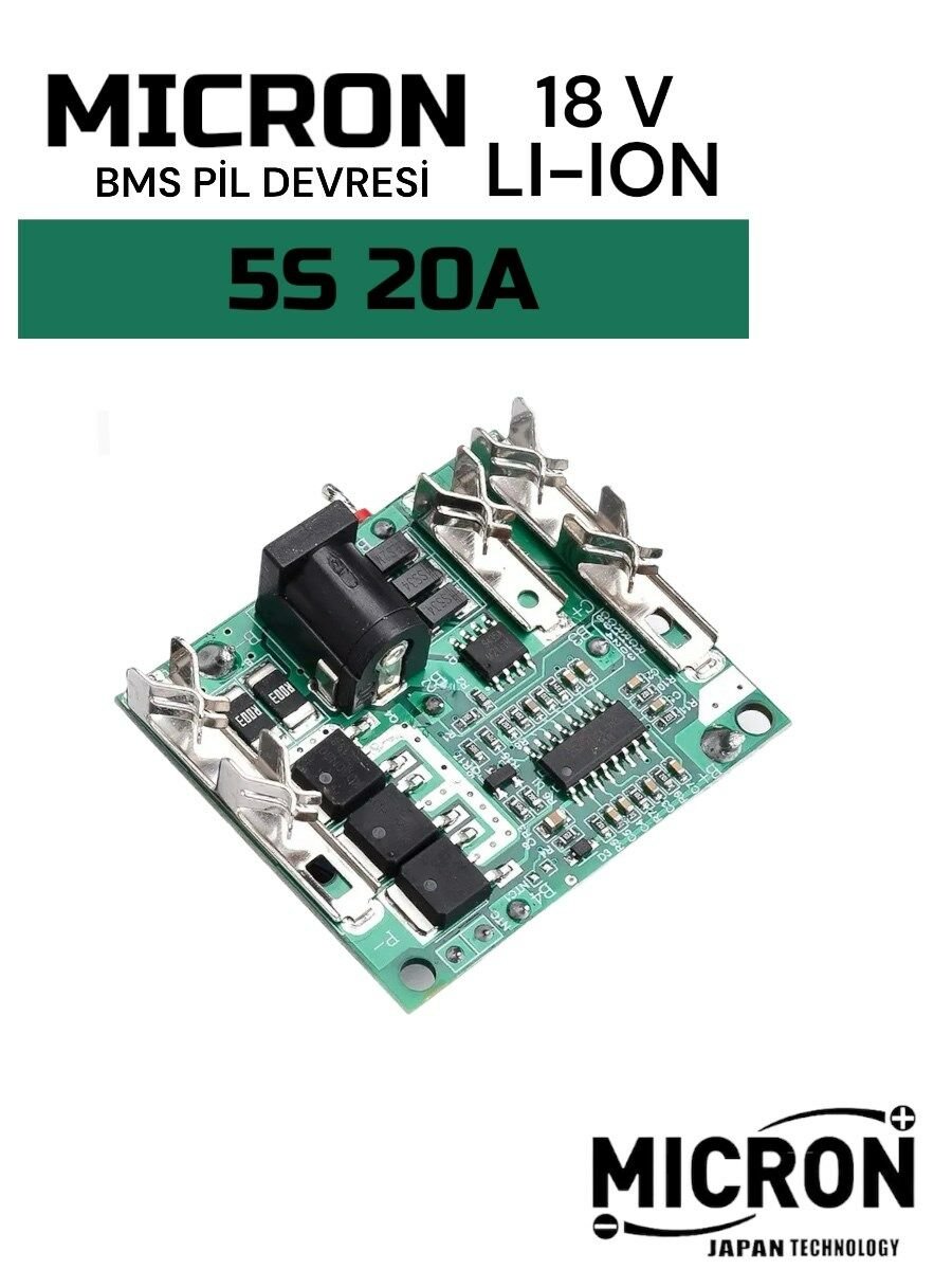 18V 5S 20A Koruma Kartı 18650 Lityum Pil Batarya Li-ion Balans Devresi