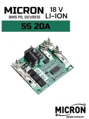 18V 5S 20A Koruma Kartı 18650 Lityum Pil Batarya Li-ion Balans Devresi