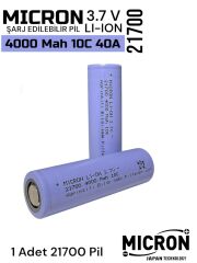 Micron 21700 4000 Mah 10C 40A Li-Ion Pil 1 Adet