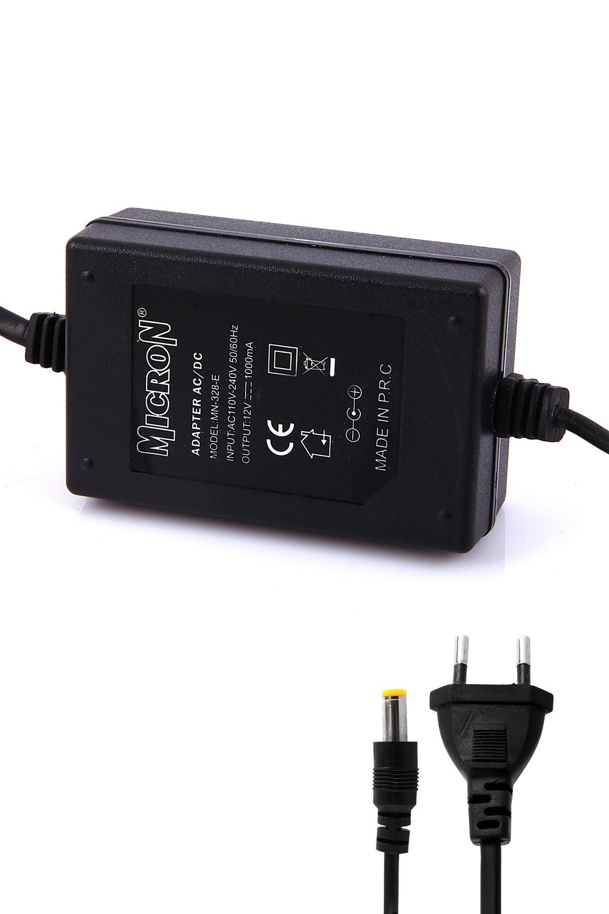 12 VOLT 1 AMPER MICRON ADAPTÖR   LED VE GÜVENLİK SİSTEMLERİ İÇİN