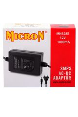 12 VOLT 1 AMPER MICRON ADAPTÖR   LED VE GÜVENLİK SİSTEMLERİ İÇİN