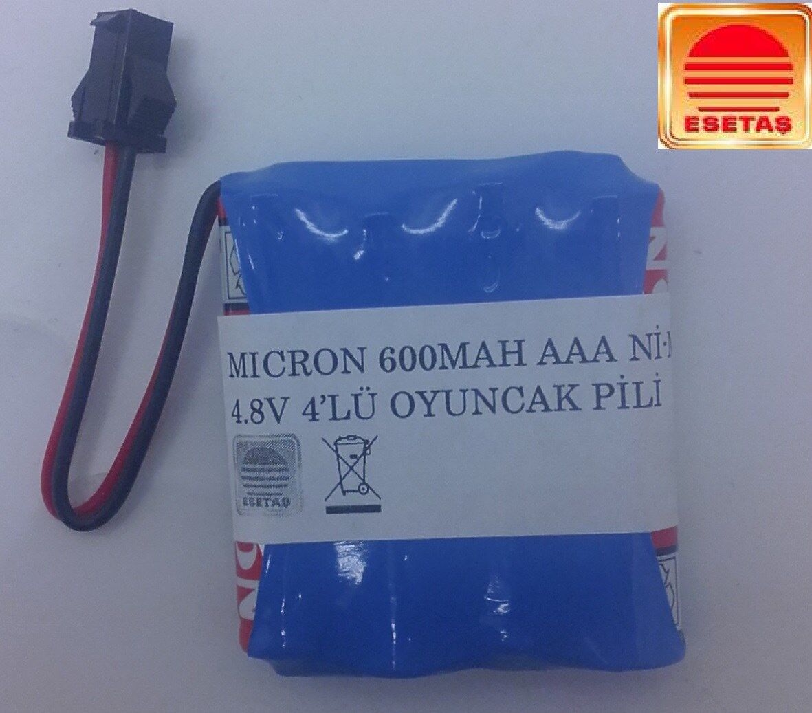 4.8V 4'LÜ 600MAH İNCE ŞARJLI OYUNCAK PİLİ