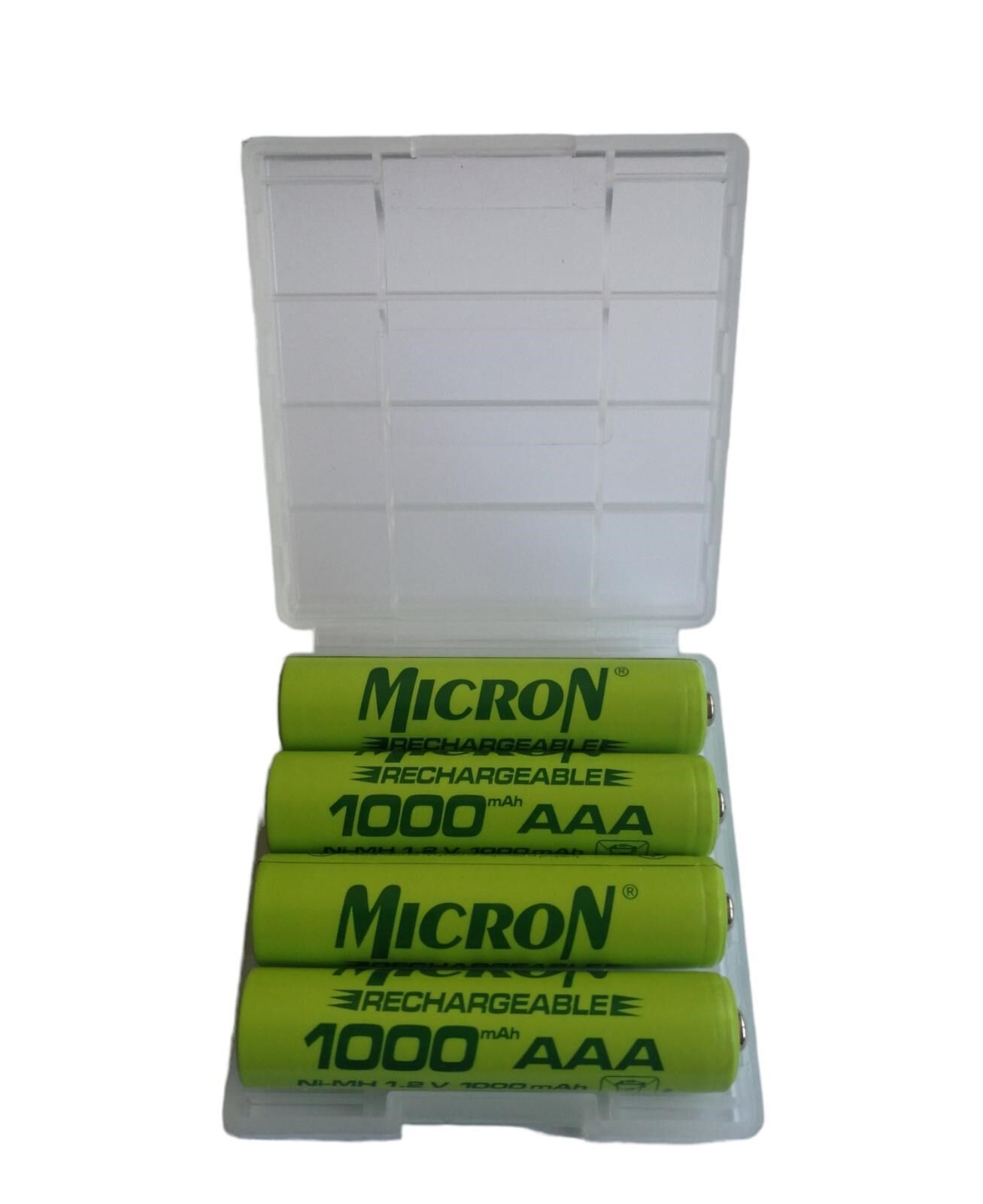 MICRON (AAA) 1000MAH HAZIR ŞARJLI İNCE PİL 4LÜ SET + PİL KUTUSU