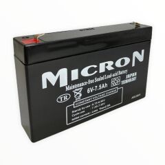 6V 7,5 AH akü MICRON OYUNCAK ARAÇLR (PİLSAN VE DİĞER MAR. UYUM)