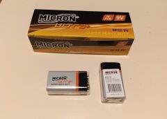 MICRON 9VOLT PİL  10 ADETLİK  BİR  PAKET PİL