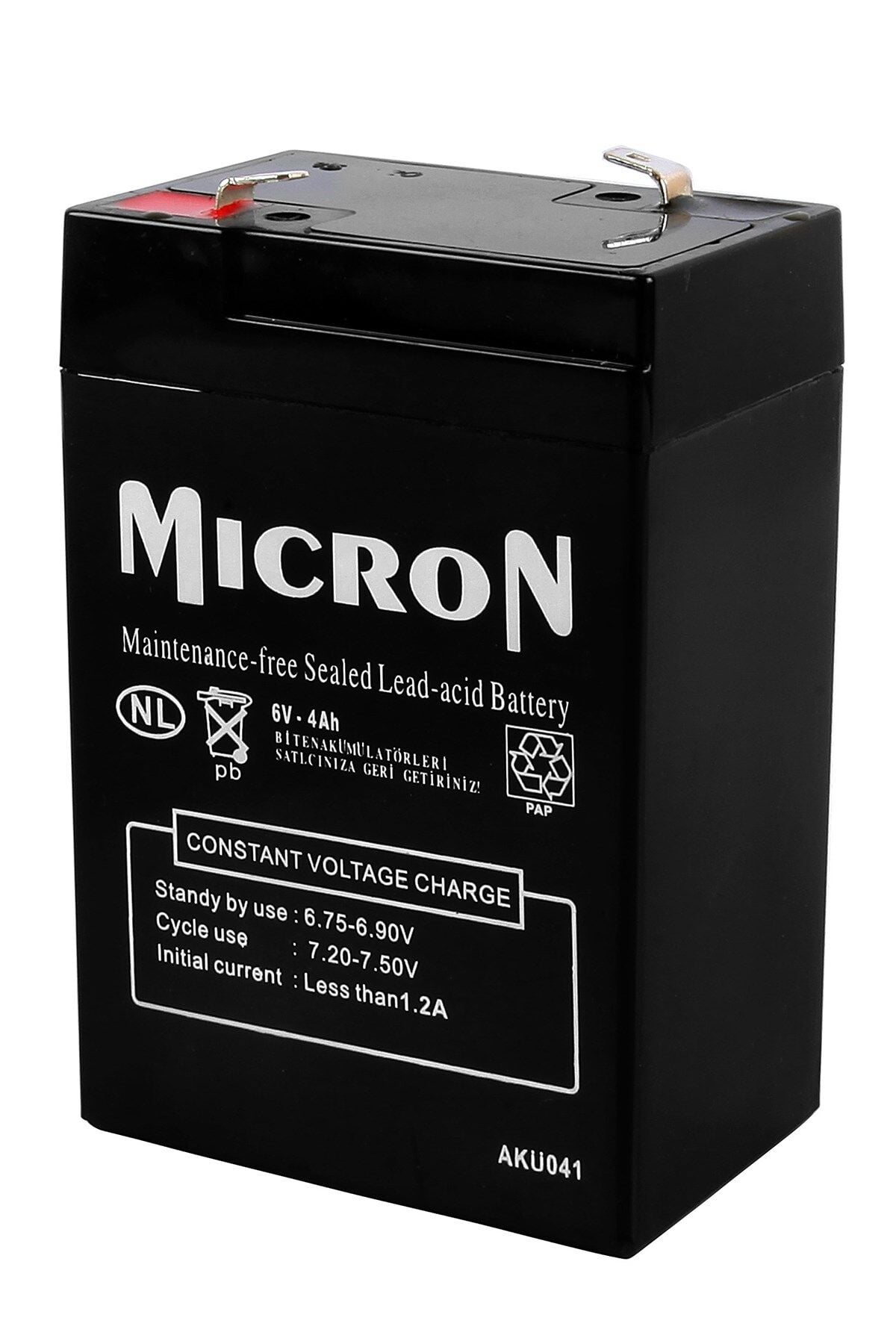 AKÜ 6V 4 AMPER MICRON