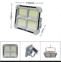 SPOT 50WATT SOLARLI DIŞ MEKAN IP66 KULLANIM 6 ADET 18650 PİLLİ ( DAHİLDİR) UZUN SÜRE KULLANIM( 8-10 SAAT) GÜÇLÜ IŞIK VE ÇOK FONKSİYON